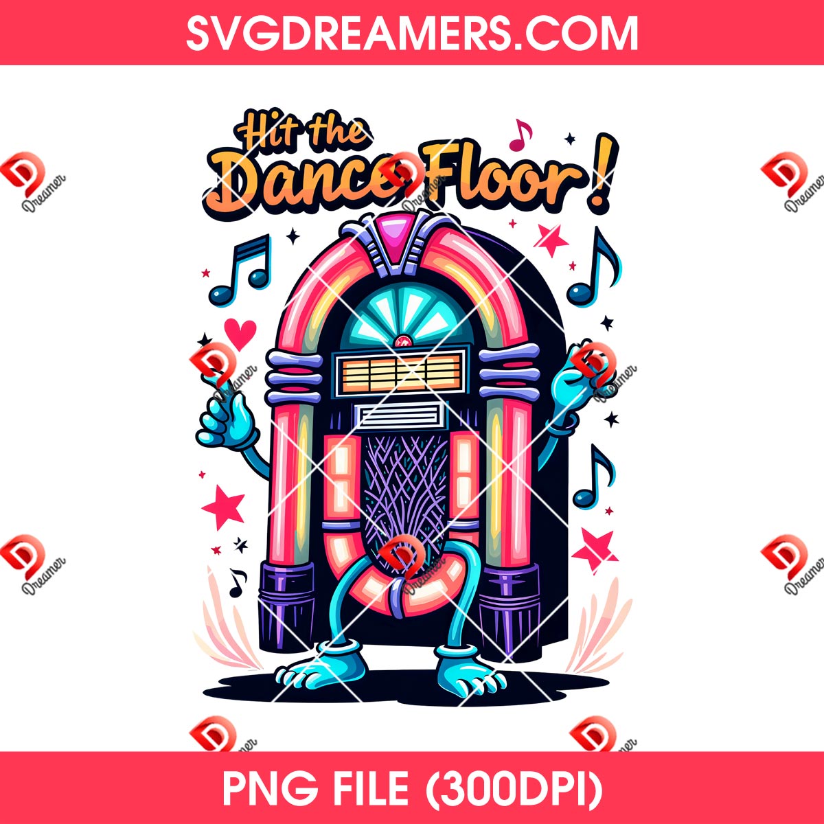 A Colorful Jukebox PNG, Hit The Dance Floor PNG 1 A Colorful Jukebox PNG, Hit The Dance Floor PNG