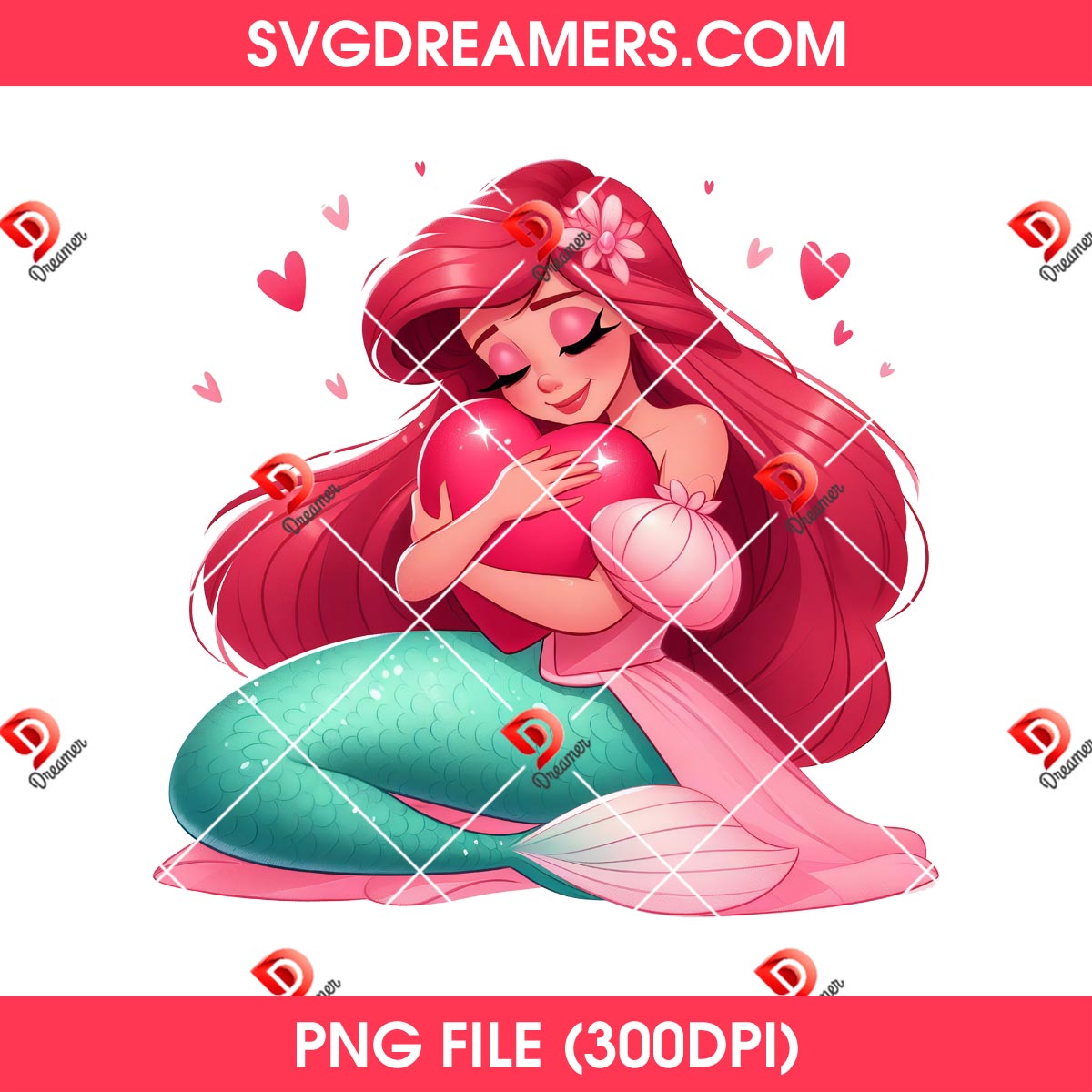 Ariel Mermaid Happy Valentines Day PNG, Disney Ariel Princess Preppy Valentine PNG 2 Ariel Mermaid Happy Valentines Day PNG, Disney Ariel Princess Preppy Valentine PNG