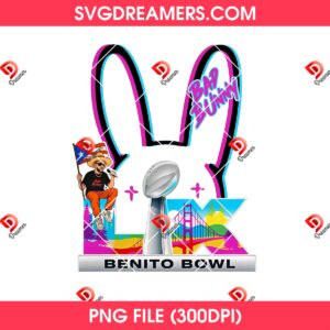 Benito Bowl Digital PNG File, Puerto Rico Football PNG, Benito Team Football PNG Design
