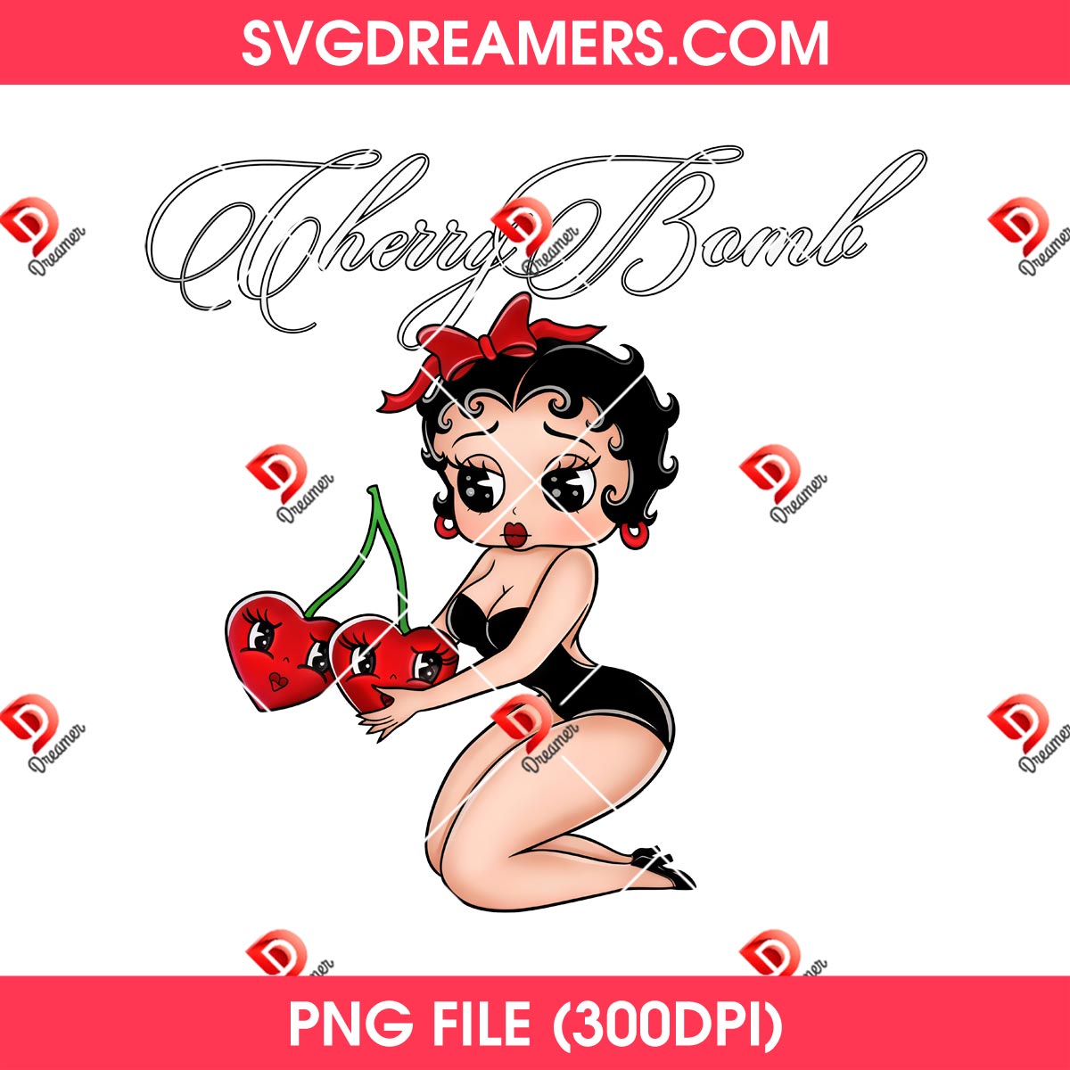 Betty Boop Cherry Bomb PNG 2 Betty Boop Cherry Bomb PNG