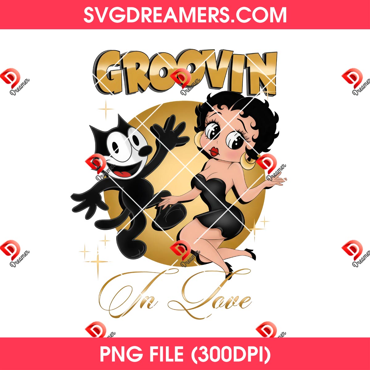 Betty Boop Groovin In Love PNG, Valentine Betty Boop PNG 1 Betty Boop Groovin In Love PNG