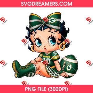 Betty Boop NFL Green Bay Packers Football Outfit PNG