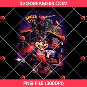 Cartoon Bear Houston Rockets Basketball PNG