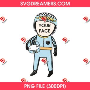 Custom Photo Baby Cartoon Racer PNG