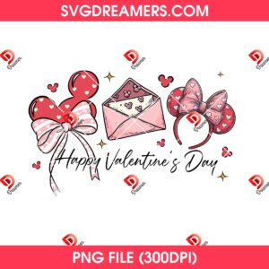 Disney Happy Valentines Day 2026 PNG, Cute Mickey Mouse Friends Heart PNG