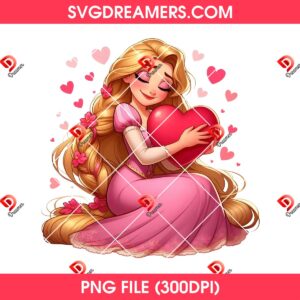 Disney Rapunzel Princess Preppy Valentine PNG