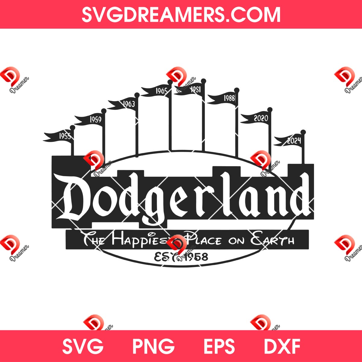 Dodgerland The Happiest Place On Earth SVG PNG 2 Dodgerland The Happiest Place On Earth SVG PNG