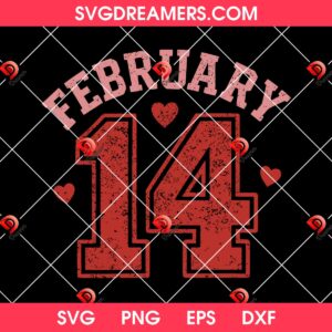 February 14th SVG PNG, Happy Valentines Day 2026 Design SVG PNG