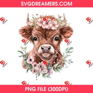Highland Cow With Sunflower PNG Bundle 12 Highland Cow With Sunflower PNG Bundle