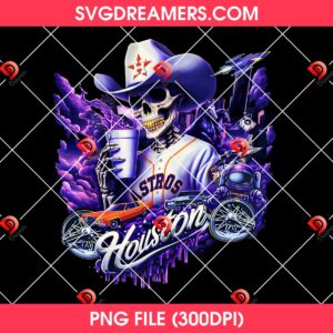 Houston Astros Skeleton Design PNG