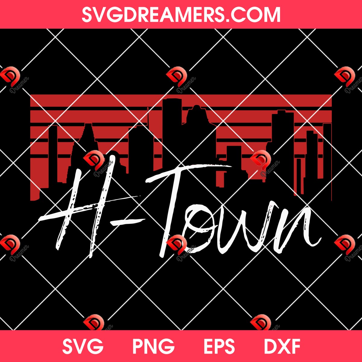 Houston Skyline With H-Town SVG PNG Digital Files 2 Houston Skyline With H-Town SVG PNG Digital Files