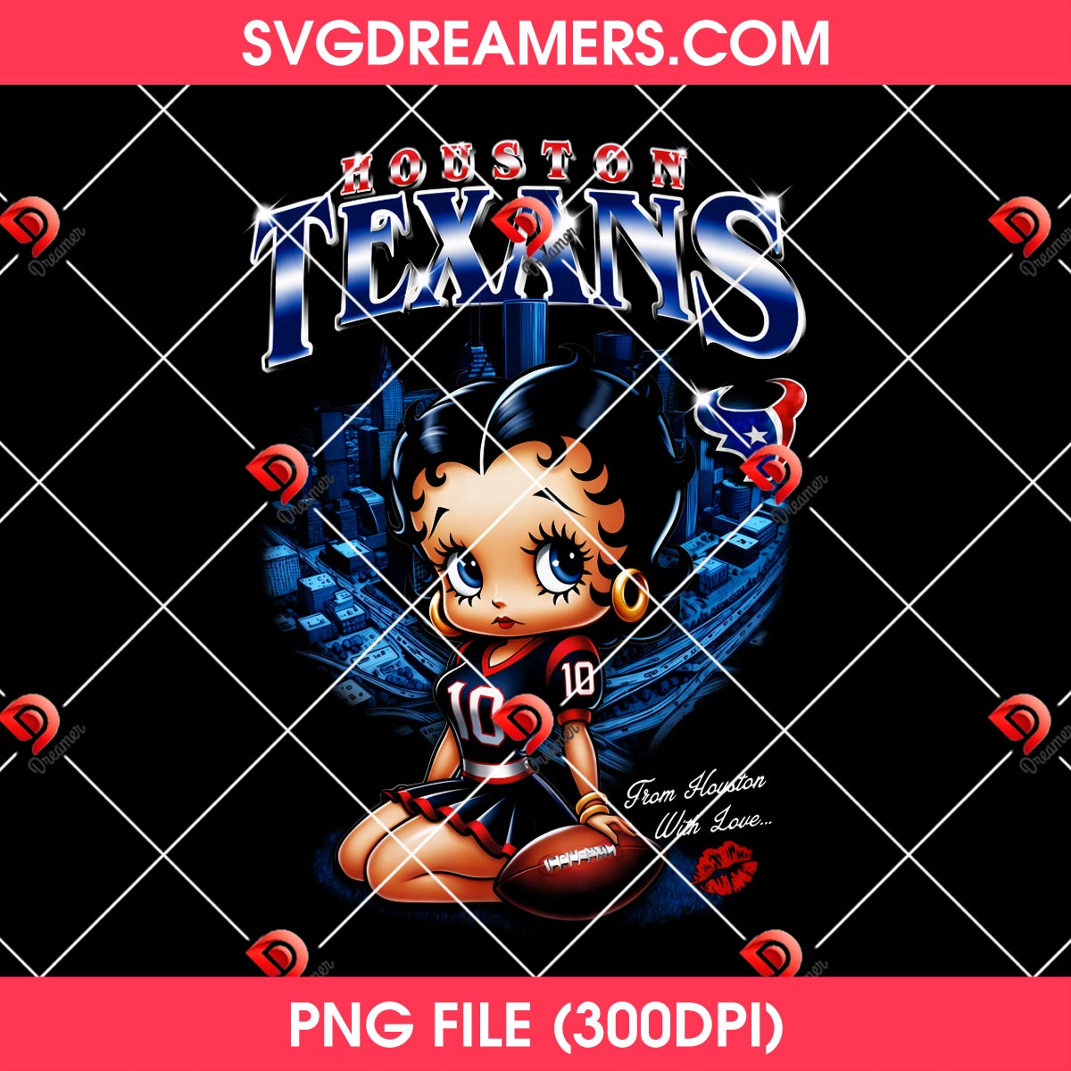 Houston Texans NFL Betty Boop PNG 2 Houston Texans NFL Betty Boop PNG