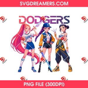 Huntrix Baseball LA Dodgers PNG, Los Angeles Dodgers Kpop Demon Hunters PNG