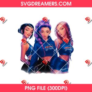 Huntrix Football Buffalo Bills PNG NFL Kpop Demon Hunters Saja Girls Bills Team PNG 2