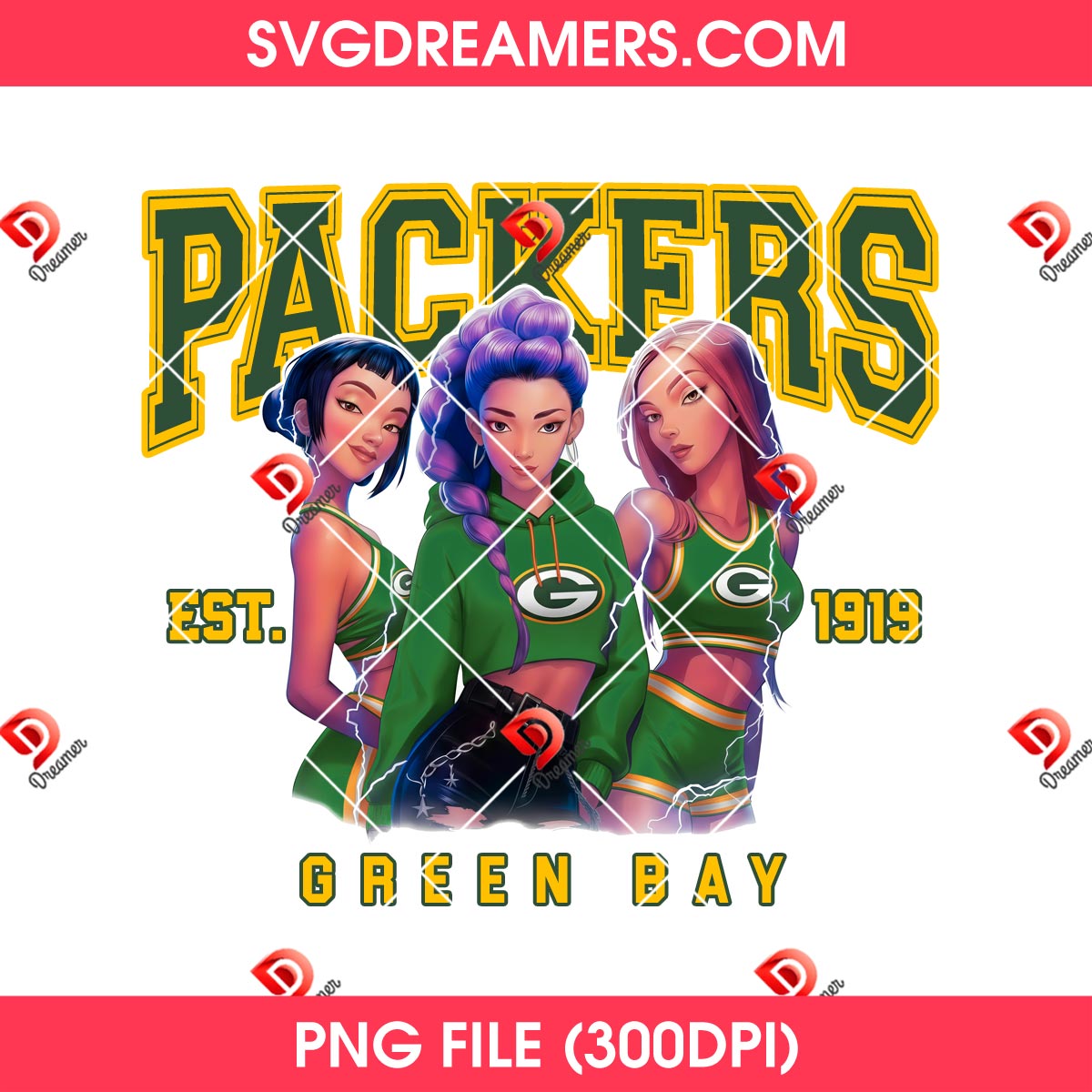 Huntrix Football Green Bay Packers PNG, Saja Girls Kpop Demon Hunter Packers NFL Sport PNG 1 Huntrix Football Green Bay Packers PNG, Saja Girls Kpop Demon Hunter Packers NFL Sport PNG