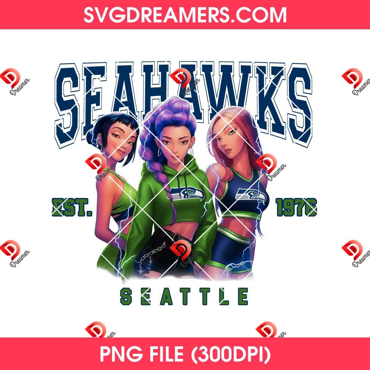 Huntrix Football Seattle Seahawks PNG, Saja Girls Kpop Demon Hunter Seahawks NFL Sport PNG 1 Huntrix Football Seattle Seahawks PNG, Saja Girls Kpop Demon Hunter Seahawks NFL Sport PNG