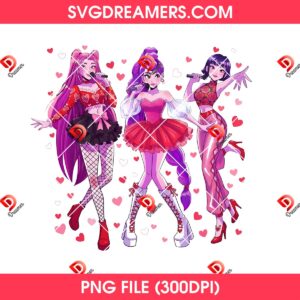 Huntrix Valentine 2026 PNG, Saja Girls Valentines Day PNG
