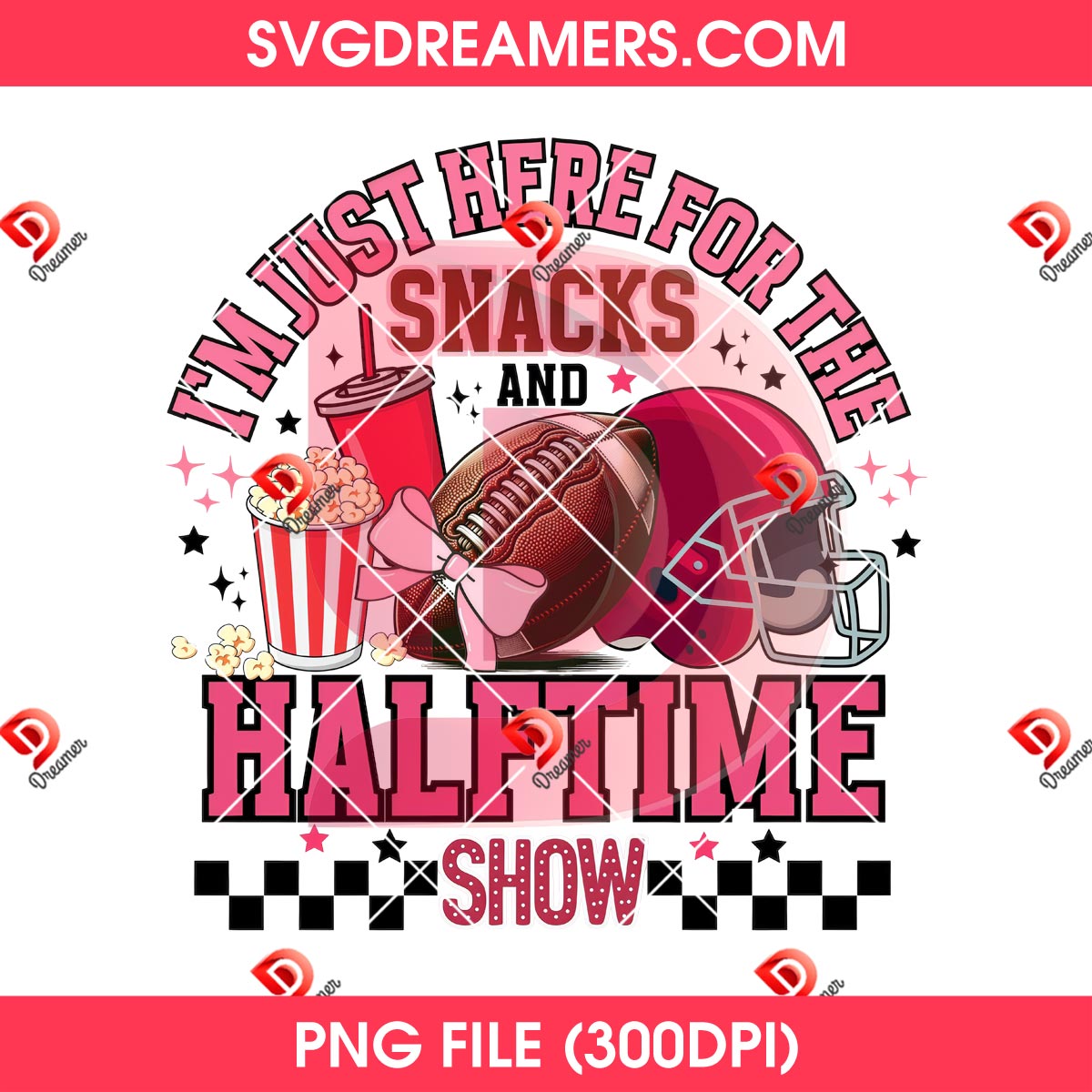 Im Just Here For The Snacks And Halftime Show 2026 PNG, Pink Coquette Football PNG 1 Im Just Here For The Snacks And Halftime Show 2026 PNG, Pink Coquette Football PNG