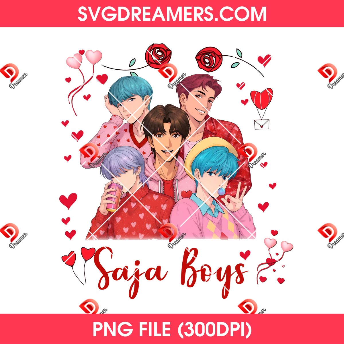 Bundle Huntrix Valentines Day PNG, Kpop Demon Hunters Valentine PNG Bundle 12 Kpop Huntrix Valentine Saja Boys PNG, Demon Hunters Anime Boys Valentines Day PNG