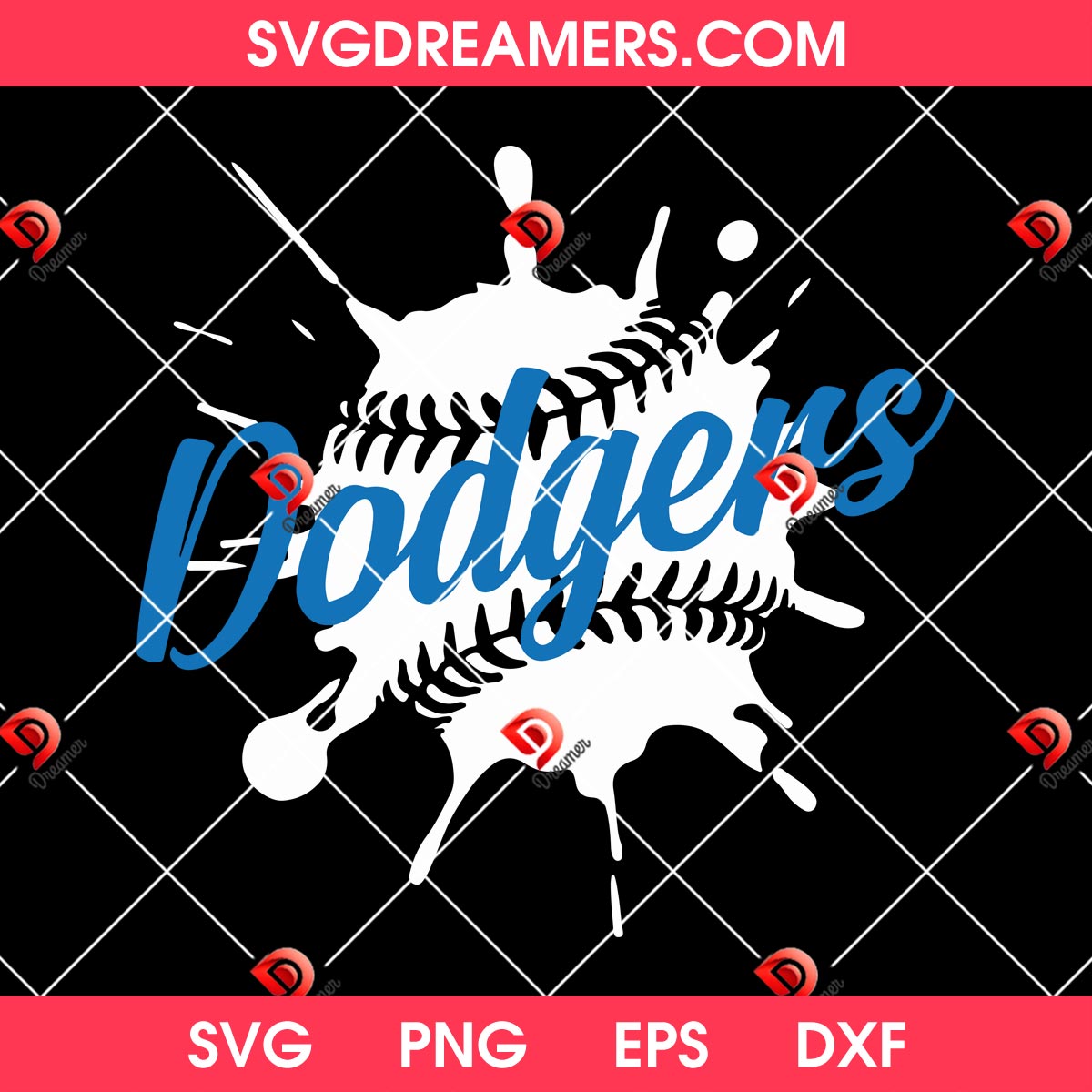 LA Dodgers Baseball PNG SVG DXF EPS File 1 LA Dodgers Baseball PNG SVG DXF EPS File