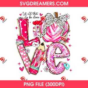 Love Valentine Teacher PNG, Retro Teacher Happy Valentines Day 2026 PNG
