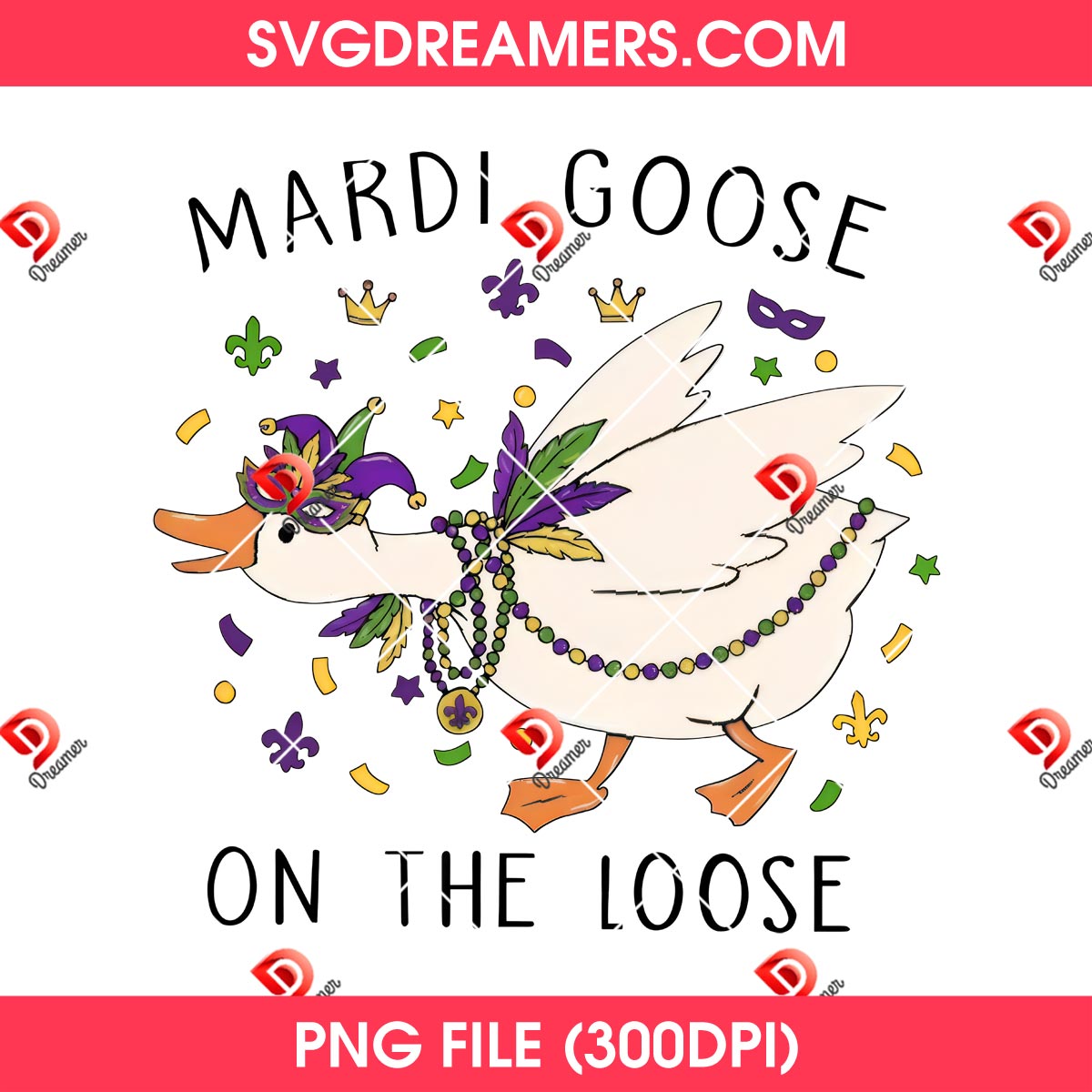 Mardi Goose On The Loose PNG, Funny Goose Mardi Gras PNG 1 Mardi Goose On The Loose PNG, Funny Goose Mardi Gras PNG