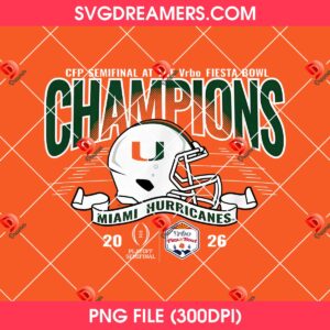 Miami Hurricanes 2026 National Champions PNG, College Football Playoff 2026 PNG