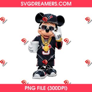 Mickey Mouse Houston Texans Design PNG, Disney Mickey NFL Football PNG