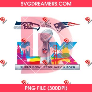NFL Super Bowl LX Championship 2026 PNG, New England Patriots VS Seattle Seahawks PNG