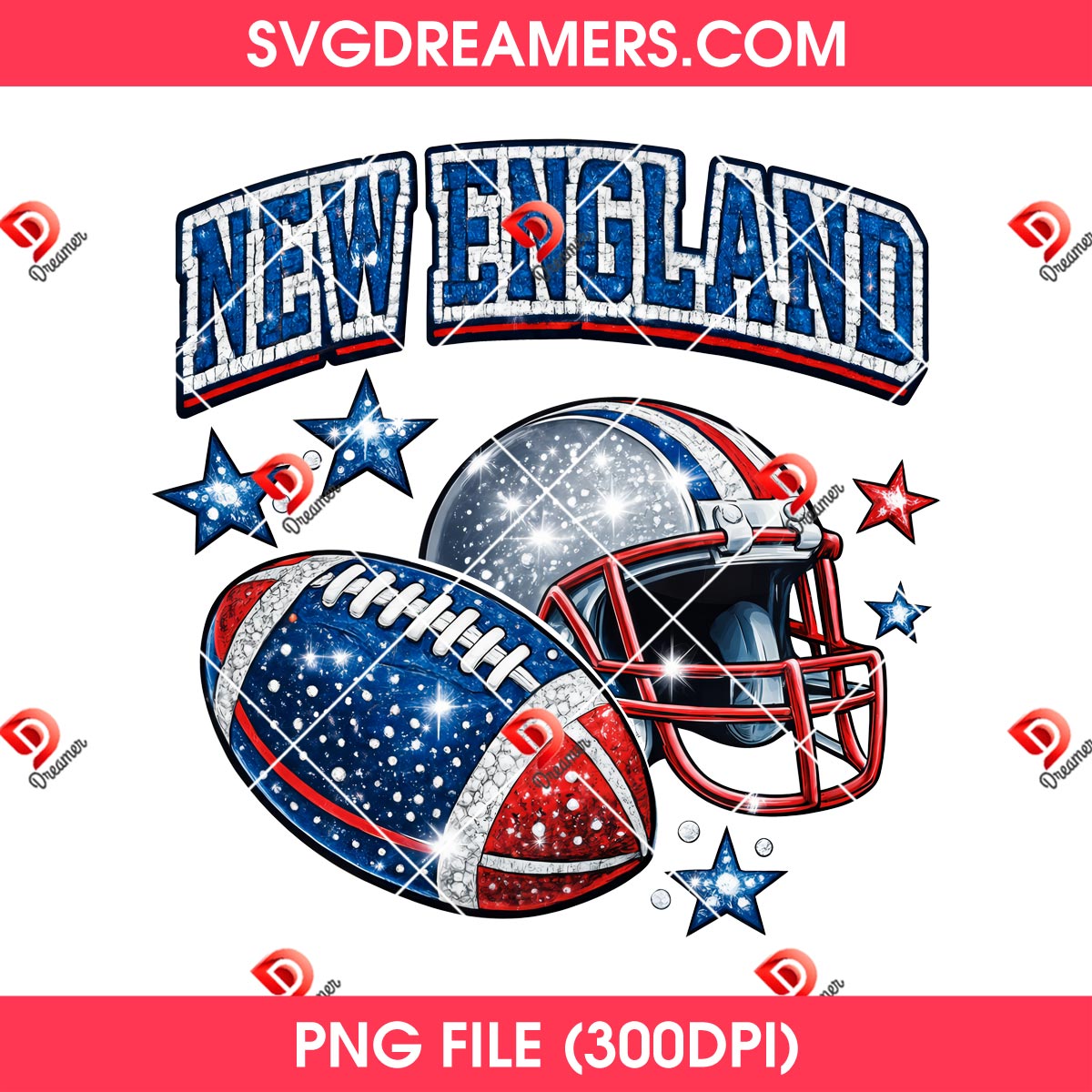 New England Patriots Game Day PNG, Glitter New England Football Design PNG 1 New England Patriots Game Day PNG, Glitter New England Football Design PNG