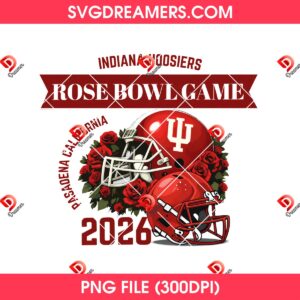 Rose Bowl Game 2026 Indiana Hoosiers PNG Digital Design