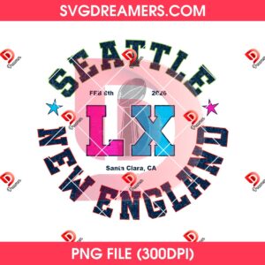 Seattle Seahawks VS New England Patriots PNG, Super Bowl LX 2026 Championship PNG