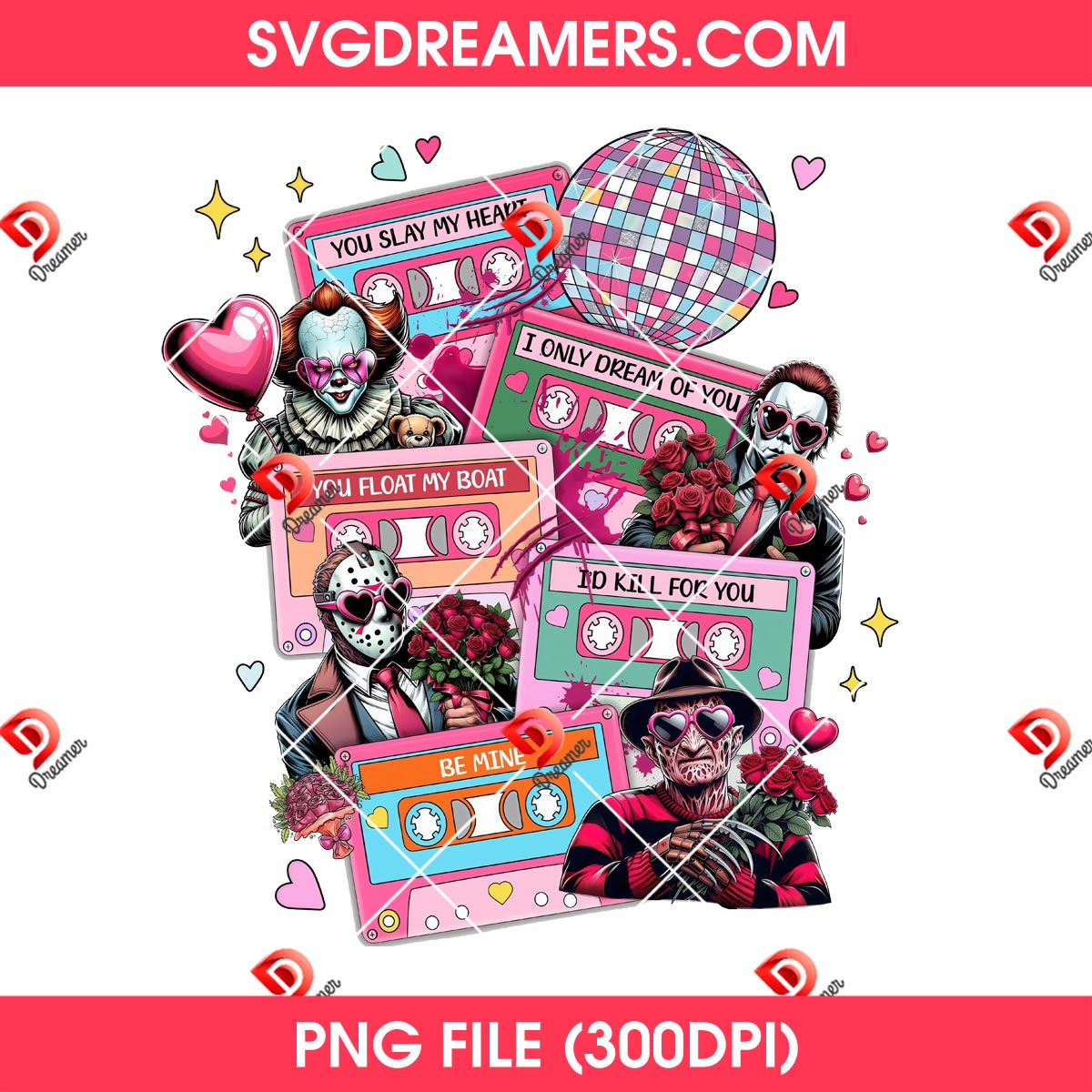 Valentine Horror PNG, Slasher Love PNG, Horror Killers Valentines Day 2026 PNG 2 Valentine Horror PNG, Slasher Love PNG, Horror Killers Valentines Day 2026 PNG