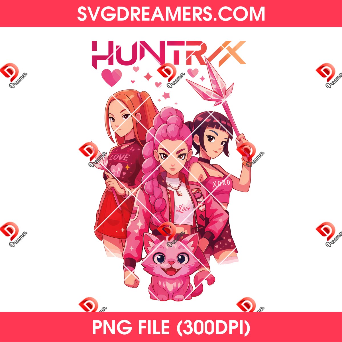 Bundle Huntrix Valentines Day PNG, Kpop Demon Hunters Valentine PNG Bundle 15 Valentine Huntrix Kpop Demon Hunters PNG, Kpop Saja Girls Valentines Day PNG