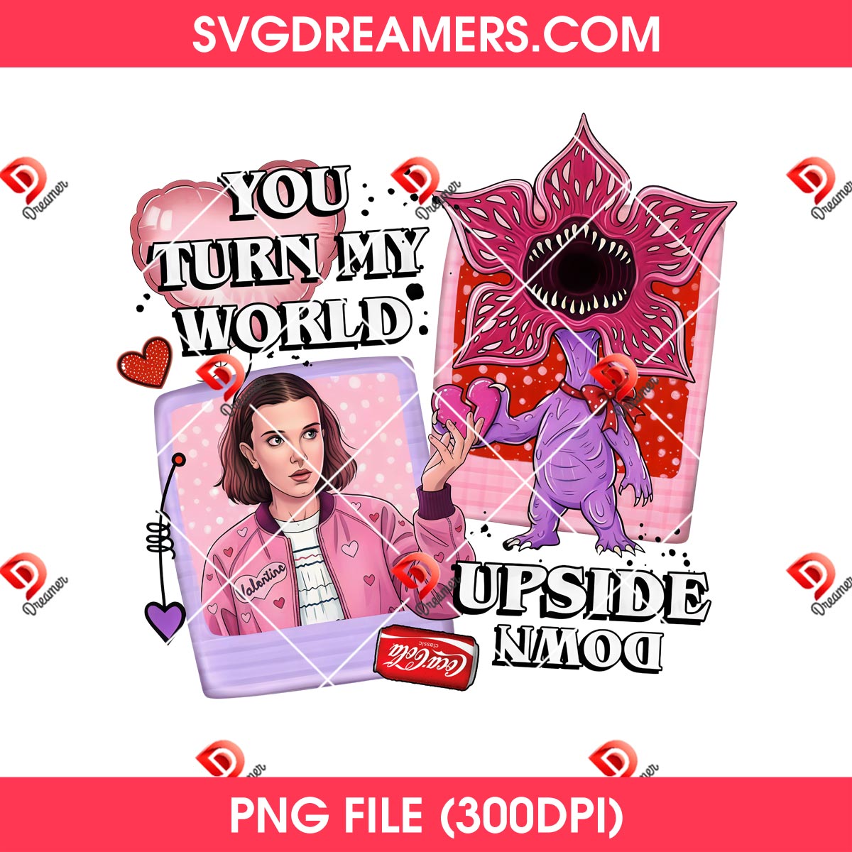 You Turn My World Upside Down PNG, Stranger Things Valentines Day PNG 1 You Turn My World Upside Down PNG, Stranger Things Valentines Day PNG