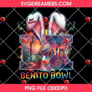 Bad Bunny Benito Bowl 2026 PNG, Super Bowl LX Benito Halftime Show PNG