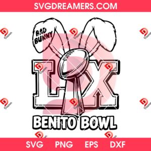 Bad Bunny LX SVG PNG, Benito Super Bowl LX 2026 SVG PNG