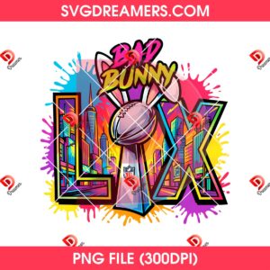 Bad Bunny LX Super Bowl 2026 PNG, Benito Halftime Show Football LX 2026 PNG