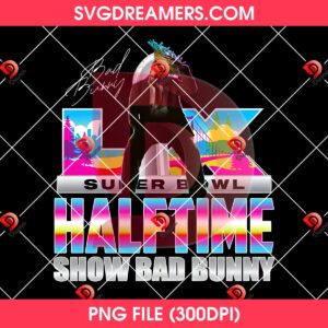 Bad Bunny Super Bowl Halftime Show 2026 PNG, Benito Bowl LX Design PNG