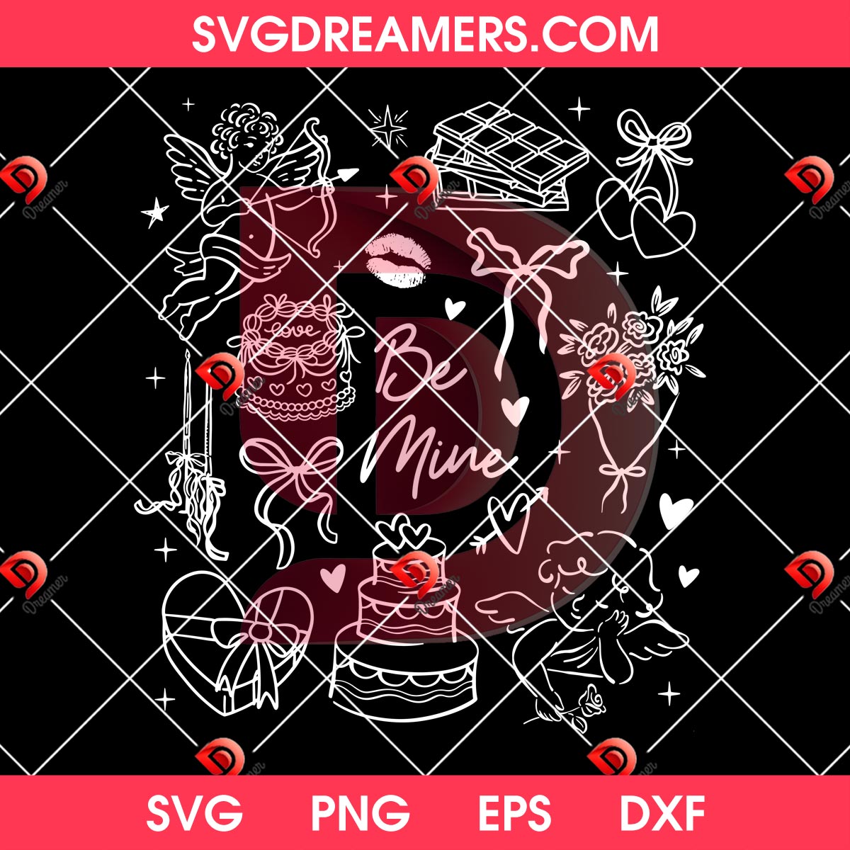 Be Mine Valentine Cupid SVG PNG 3 Be Mine Valentine Cupid SVG PNG
