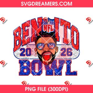 Benito Bowl NFL 2026 PNG, Super Bowl LX 2026 Bad Bunny PNG