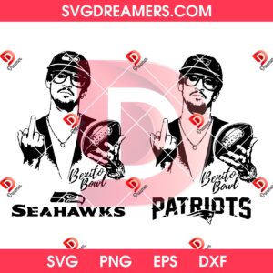 Benito Bowl New England Patriots SVG PNG, Benito Bowl Seattle Seahawks SVG PNG