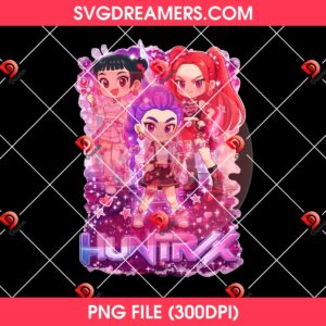 Chibi Huntrix Kpop Saja Girls PNG, Demon Hunters Rumi Mira Zoey Anime PNG