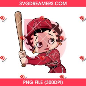 Cute Betty Boop Diamondbacks Baseball PNG Bundle, Arizona Diamondbacks Betty Boop Bundle PNG