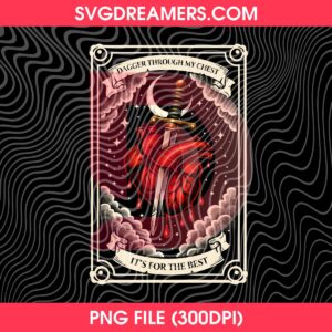 Dagger Through My Chest It's For The Best PNG, Sacred And Serpentine The Ritual Cards PNG