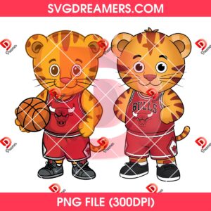 Daniel Tiger Chicago Bulls Basketball PNG Bundle