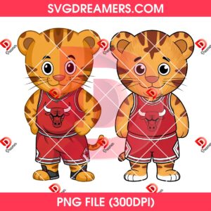 Daniel Tiger Chicago Bulls Basketball PNG Bundle
