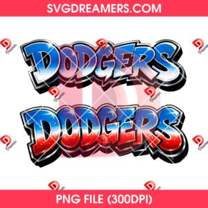 Dodgers Graffiti Design PNG, Los Angeles Dodgers Baseball Design PNG