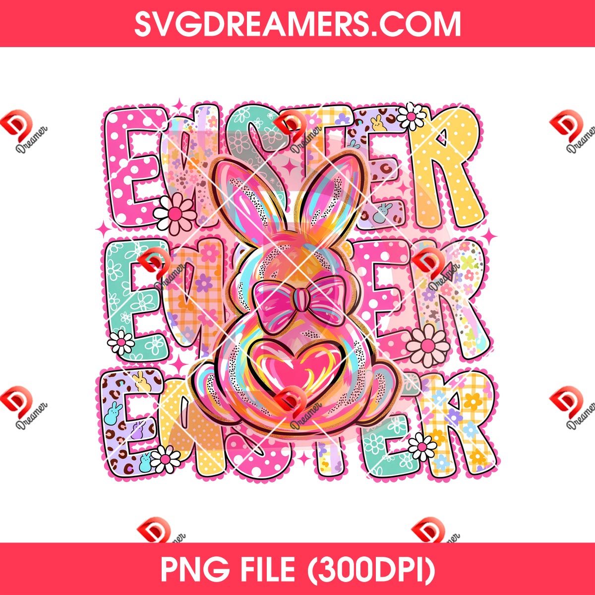 Easter Bunny 2026 PNG, Preppy Easter Brushstroke Easter PNG 2 Easter Bunny 2026 PNG, Preppy Easter Brushstroke Easter PNG