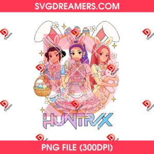 Easter Kpop Huntrix PNG, Saja Girls Demon Hunters Easter Day PNG